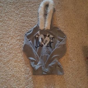 Grey and silver Justice warm jacket
